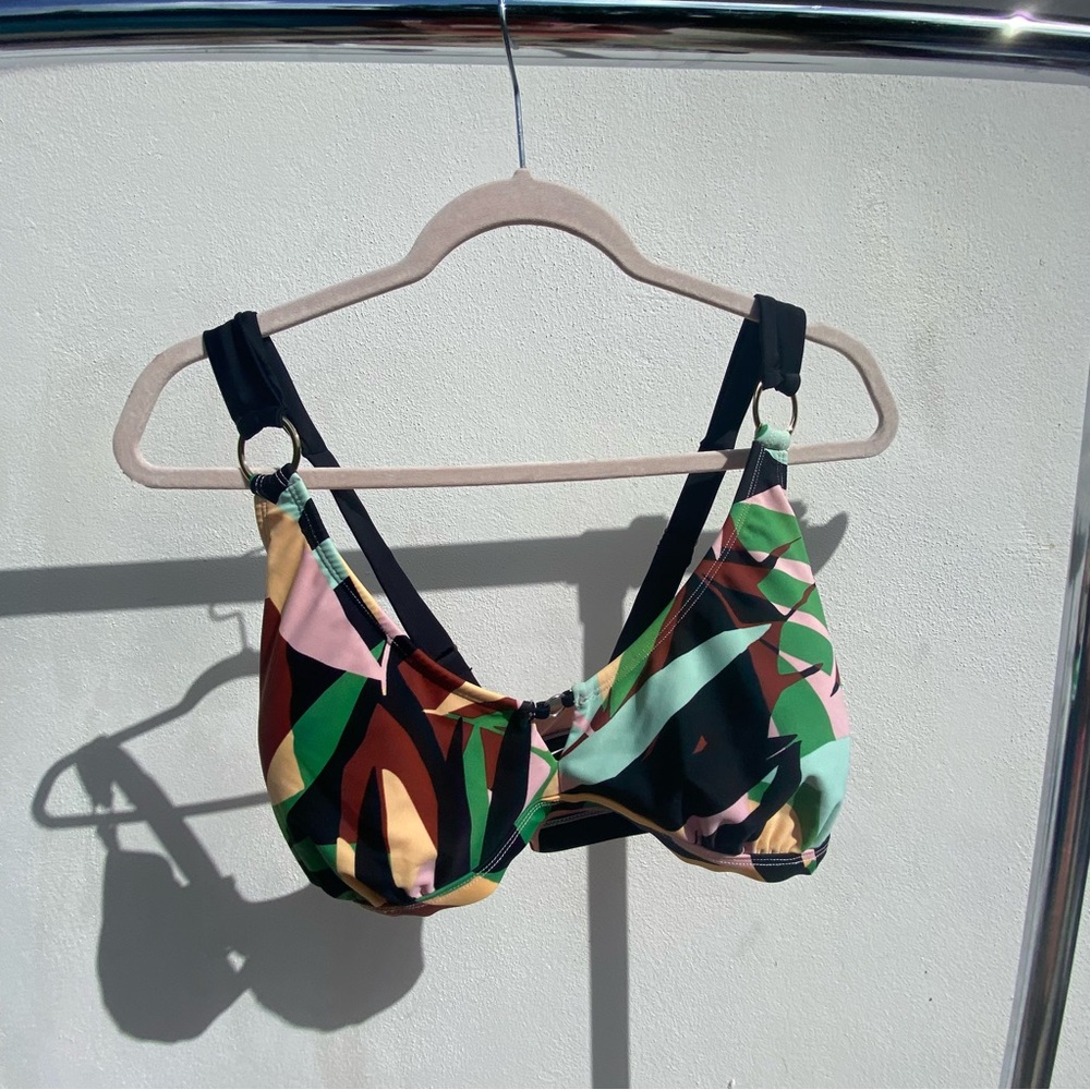 Allure by IMG Multicolor Abstract Bikini Top Size 16/18 XXL